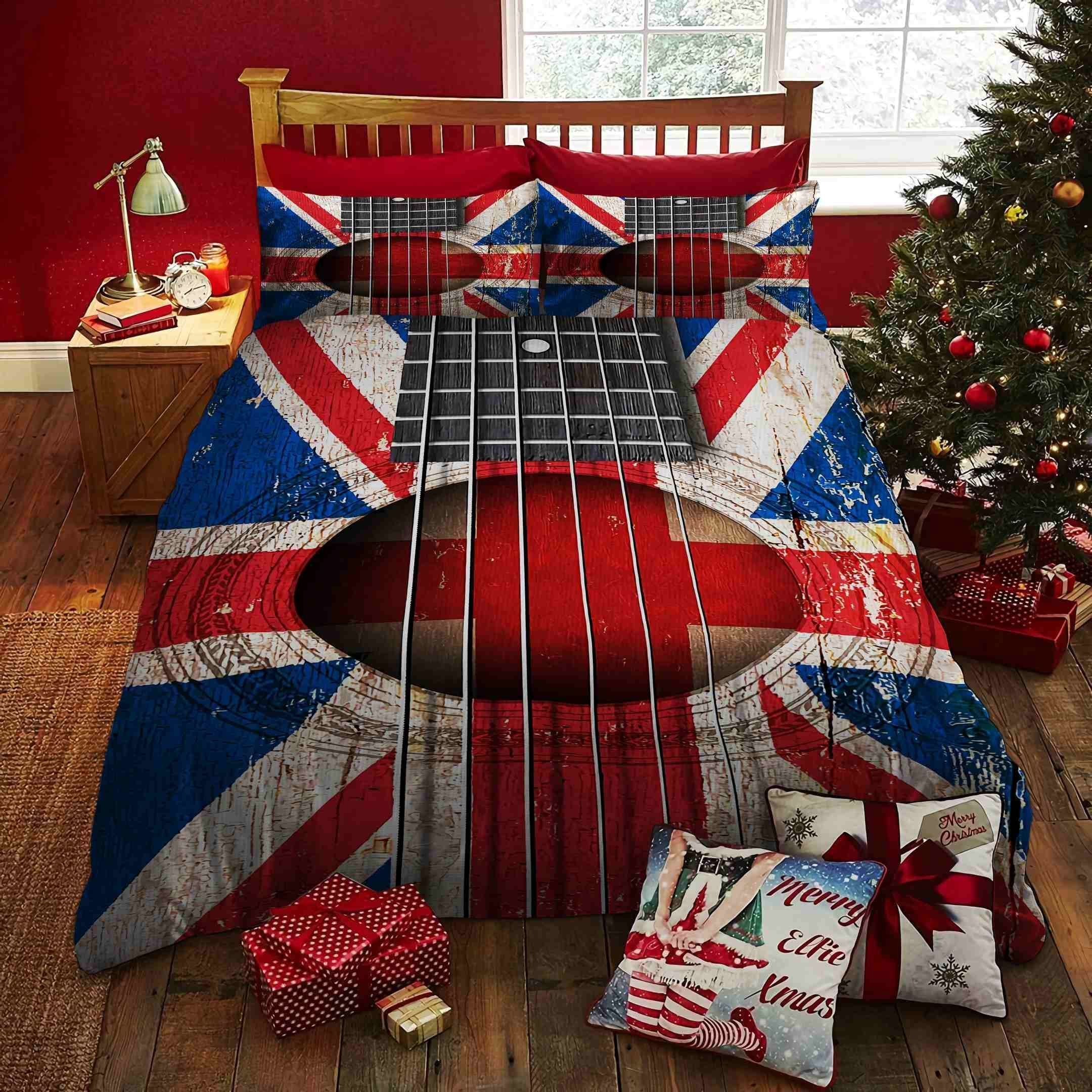 British Flag Guitar Bedding Set