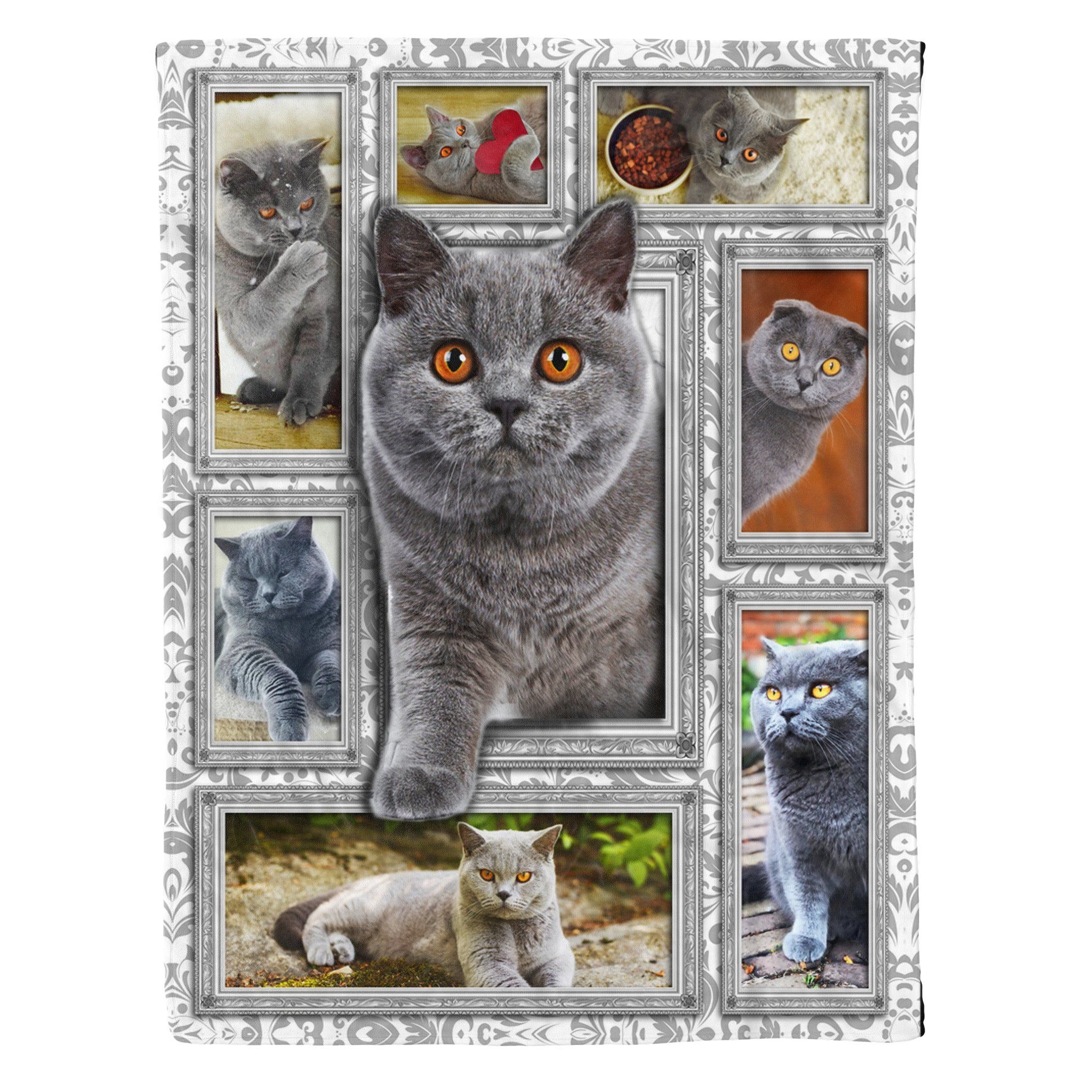 British Shorthair Cat Fleece Blanket