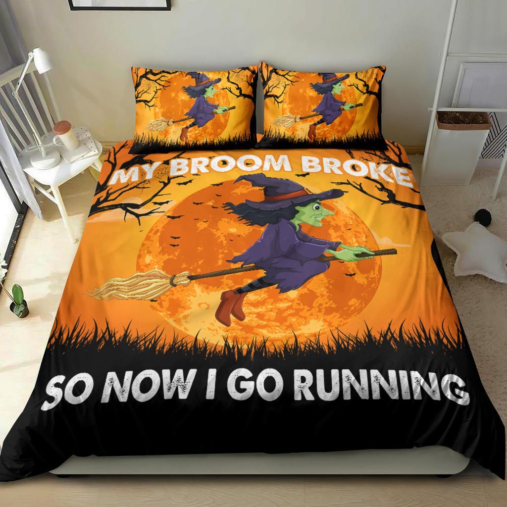 Broom Broke Go Running Bedding Set