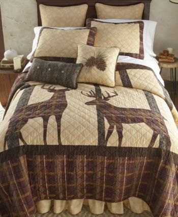Brown Antler Woods Bedding Set
