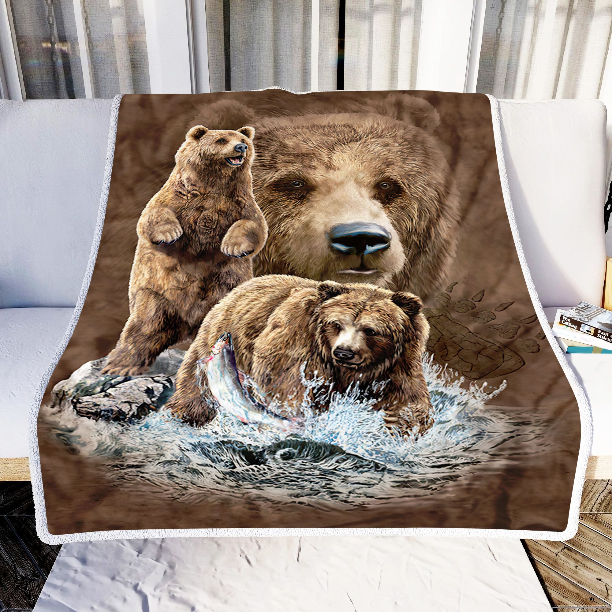 Brown Bears Fleece Blanket