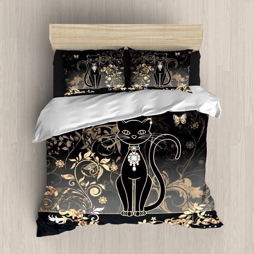 Brown Cat Bedding Set