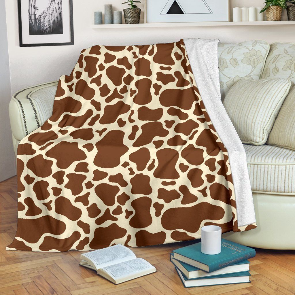 Brown Cow Sherpa Fleece Blanket