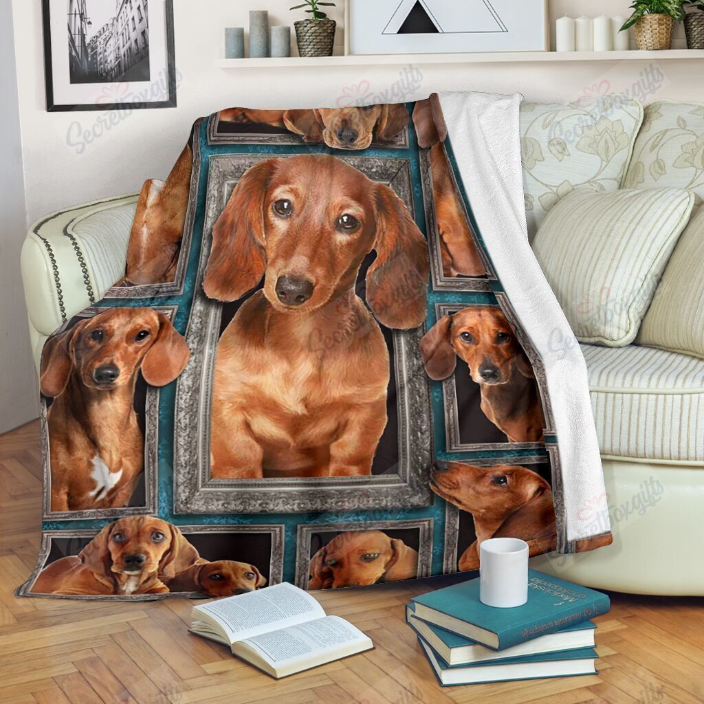 Brown Dachshund 3d Fleece Blanket