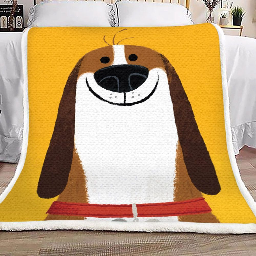 Brown Dog Sherpa Fleece Blanket