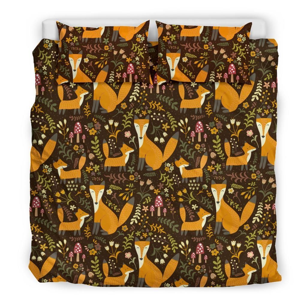 Brown Fox Bedding Set