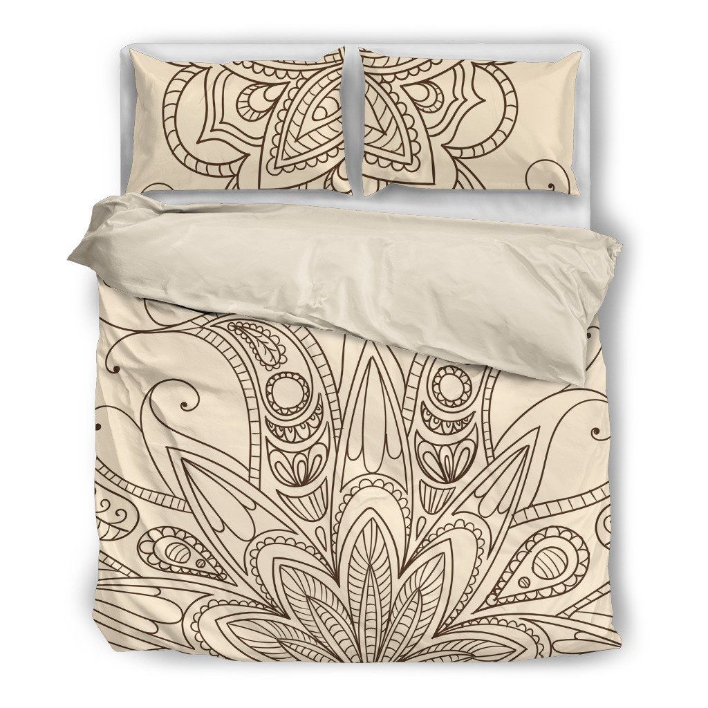 Brown Henna Vintage 3D Bedding Set