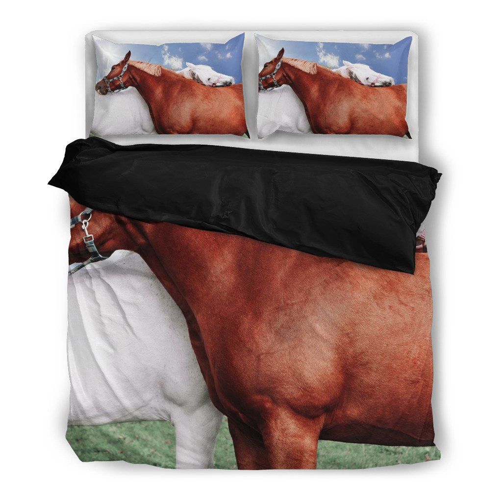 Brown Horse Blue Sky Bedding Set