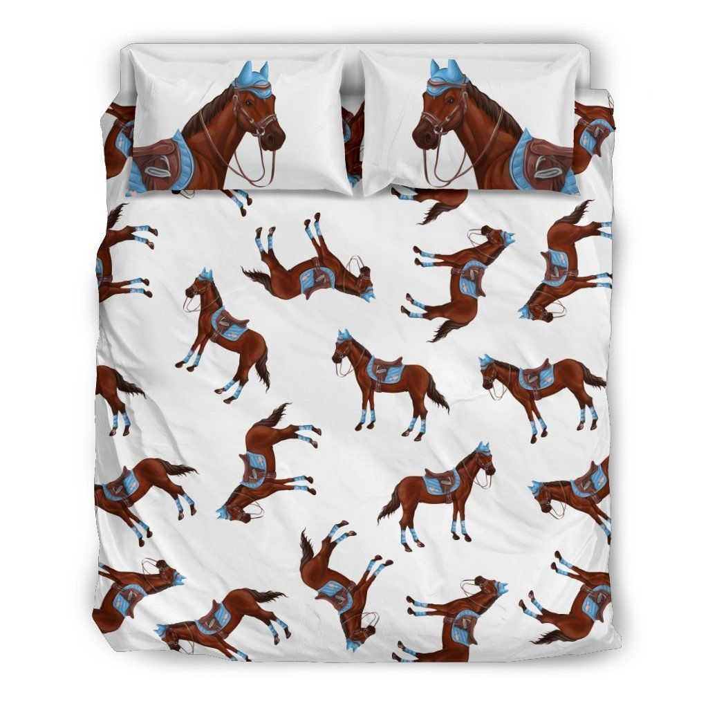 Brown Horse Bedding Set
