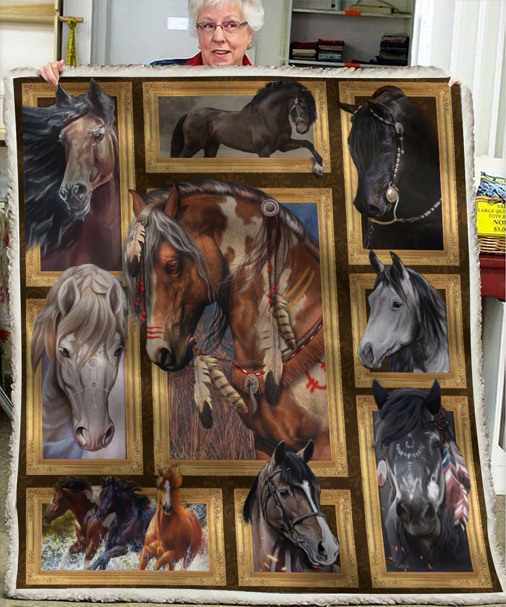 Brown Horse Quilt Blanket DHC150120675TD