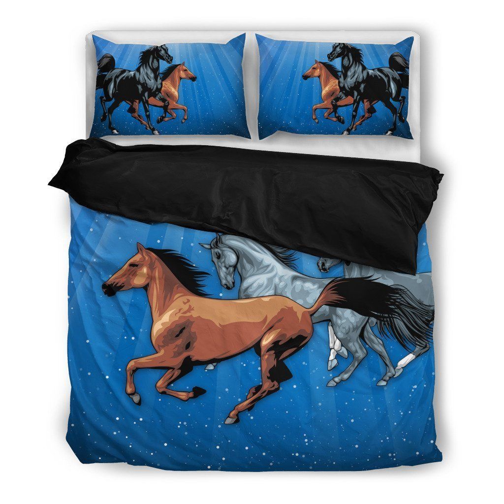 Brown Horses Bedding Set