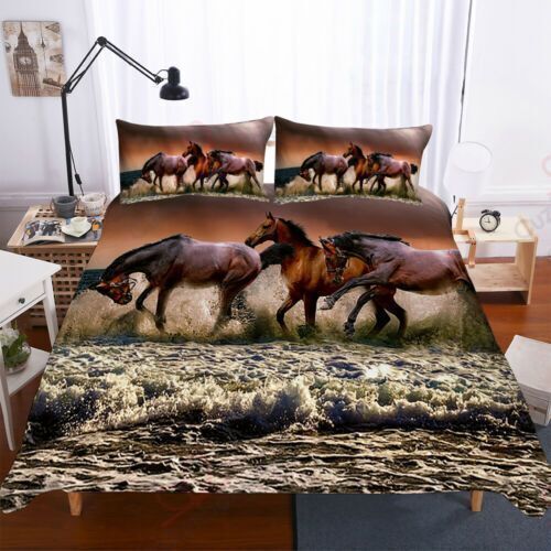 Brown Horses Bedding Set