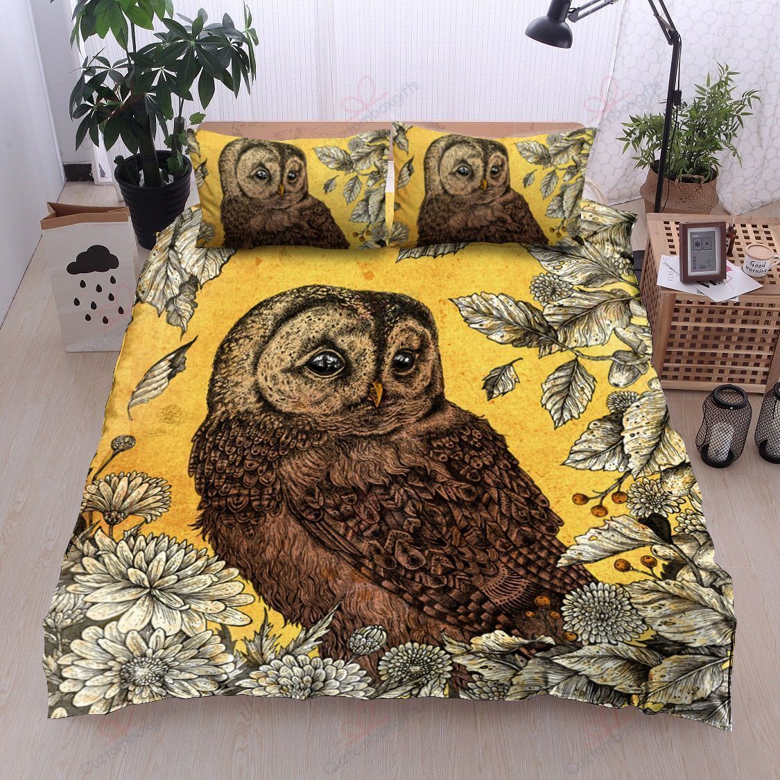 Brown Owl Printed Bedding Set