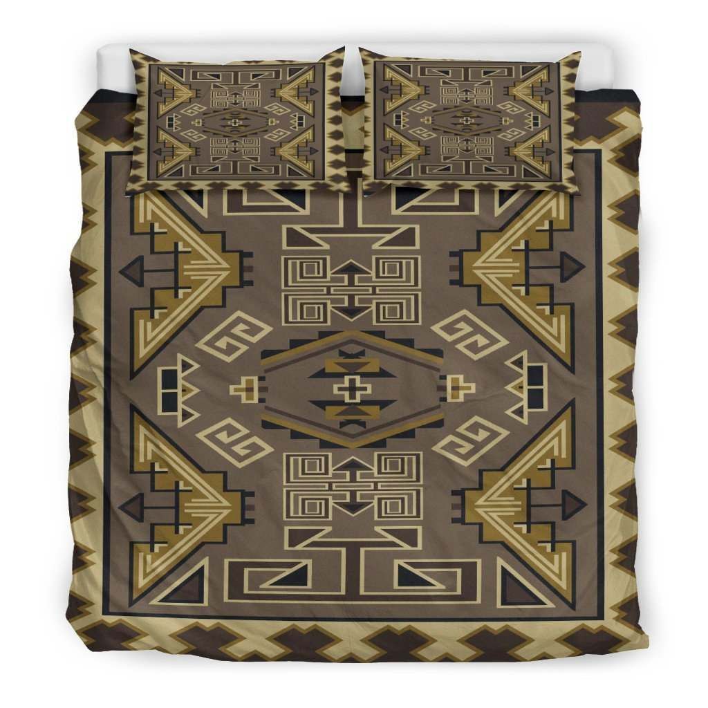 Brown Pattern Native American Bedding Set