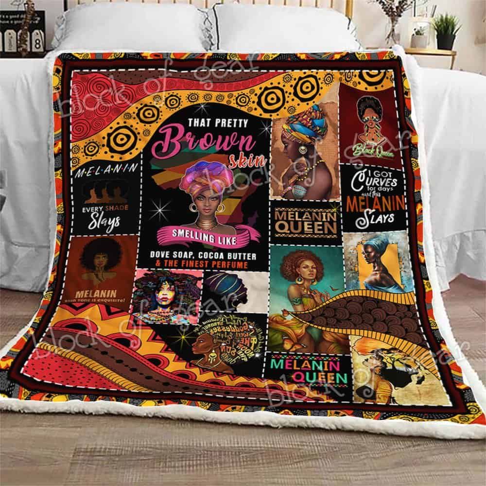 Brown Skin Fleece Blanket