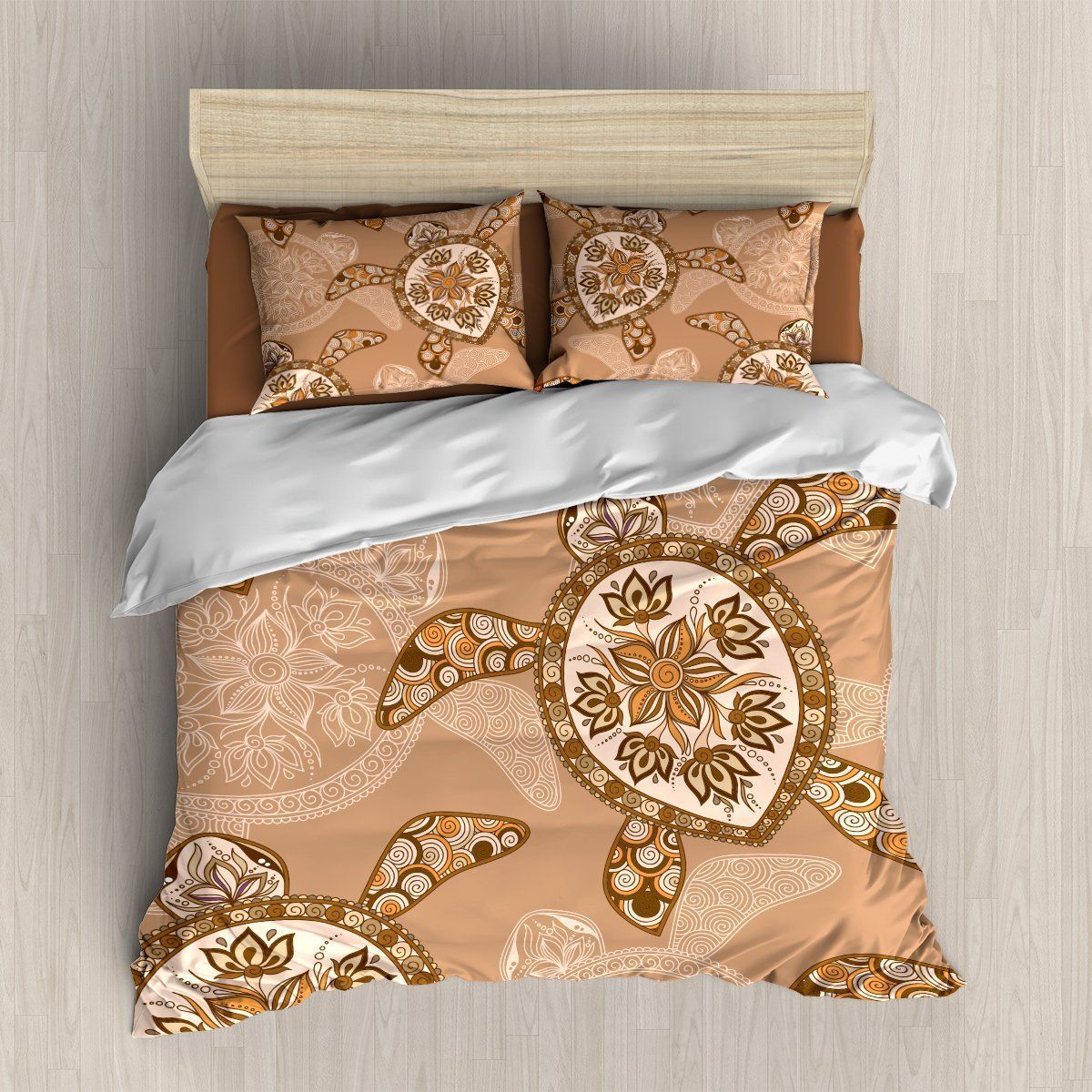 Brown Turtle Bedding Set