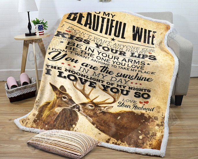 Buck And Doe I Love You So Fleece Blanket
