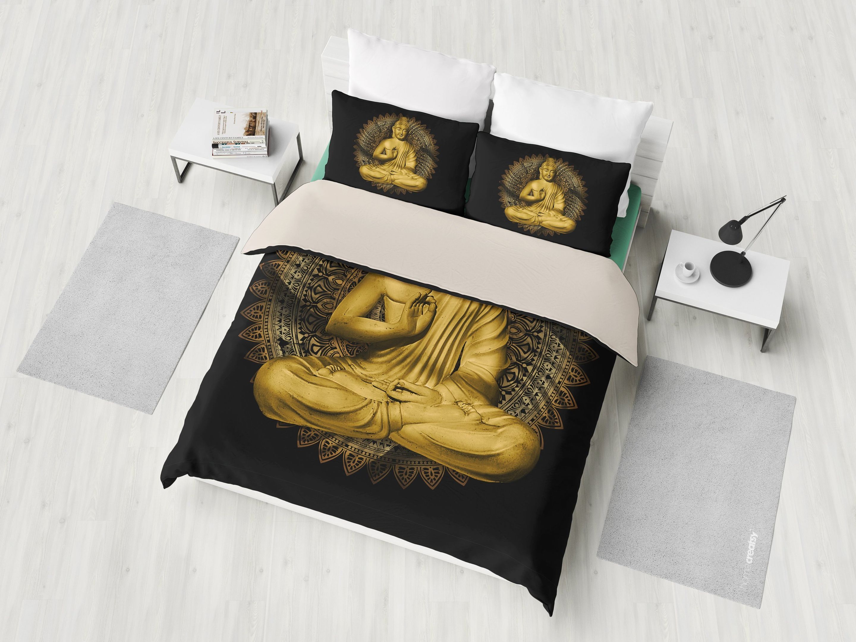 Buddha Statue Bohemian Bedding Set