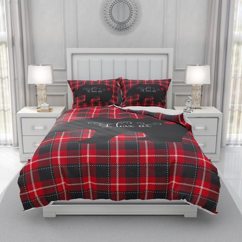 Buffalo Plaid Bear Bedding Set