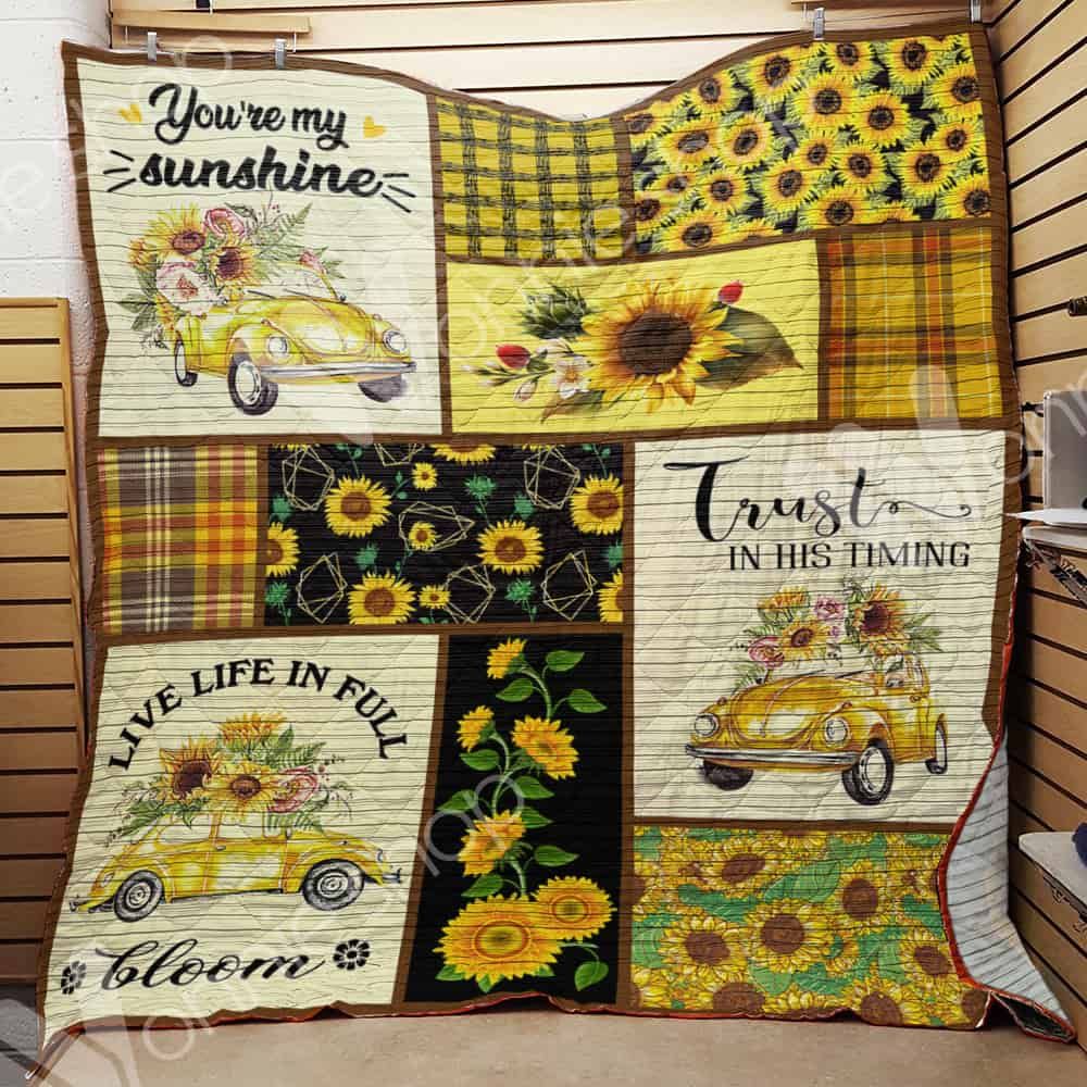 Bug Car Sunflower Quilt Blanket DHC06021391TD