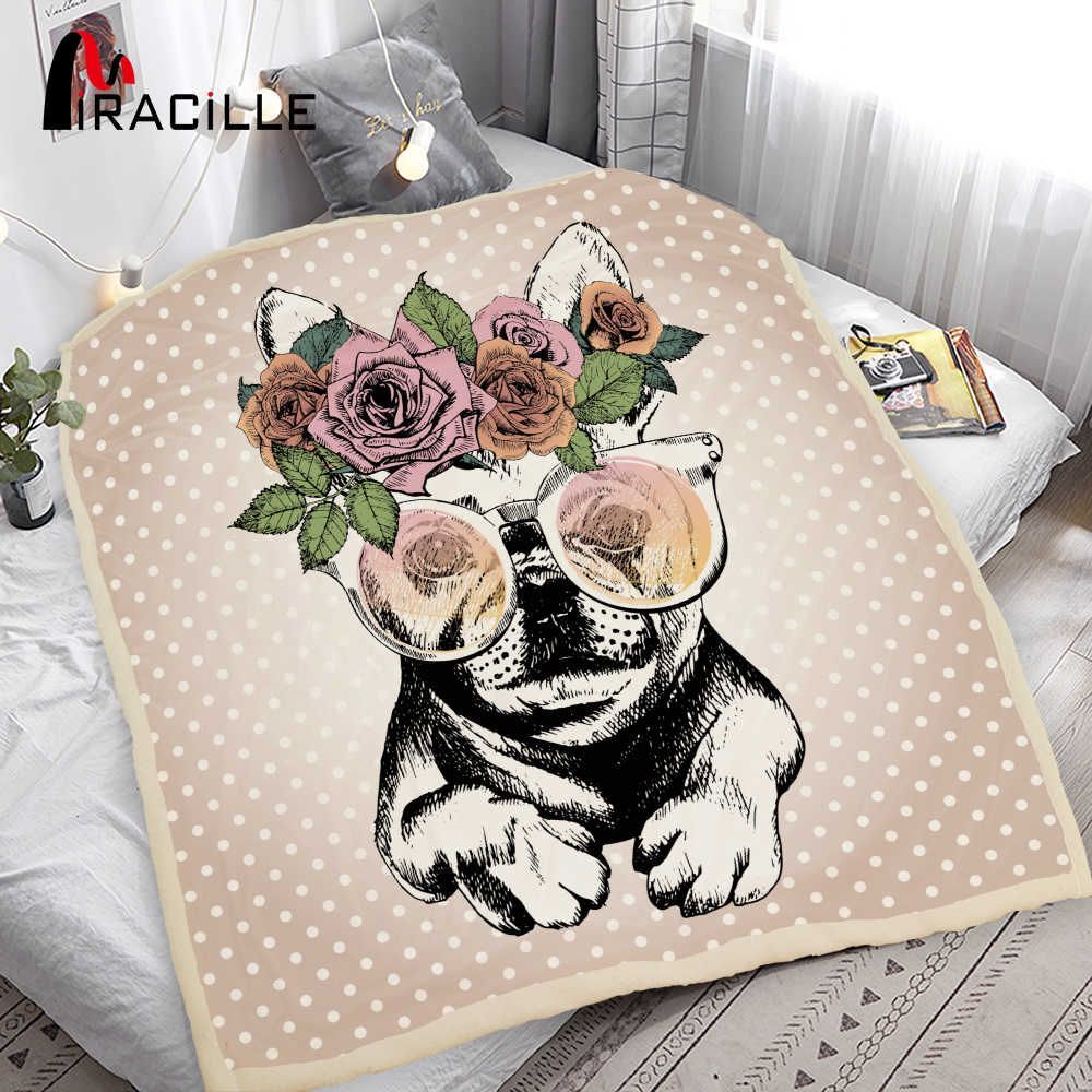 Bull Dog Sherpa Fleece Blanket