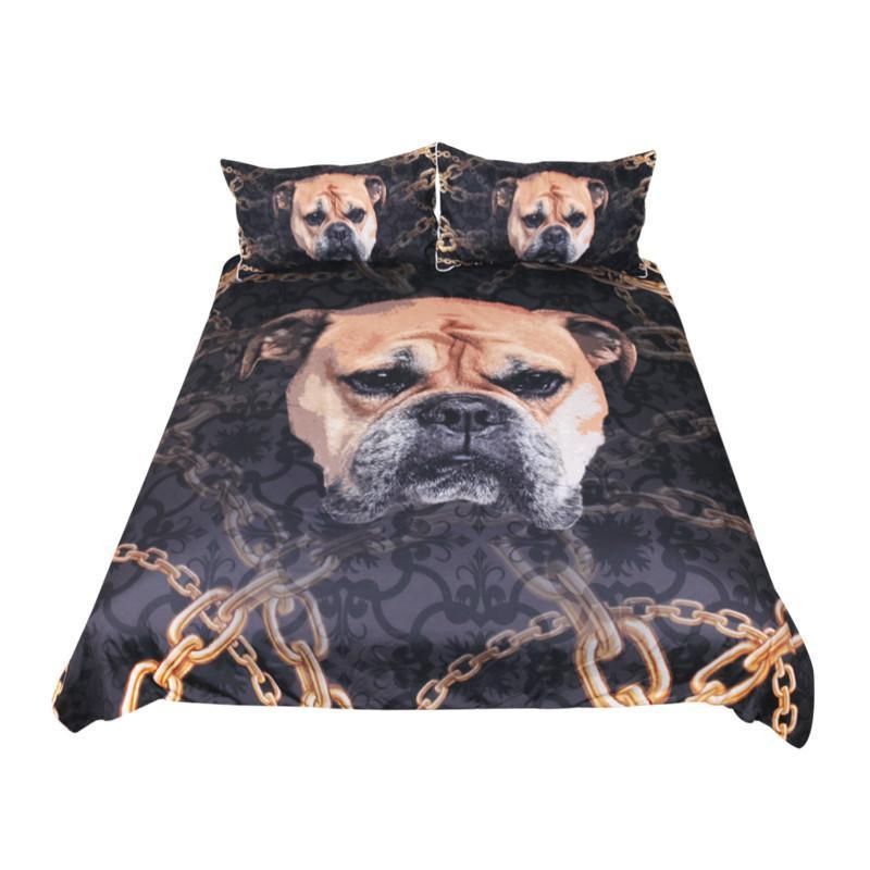Bull Dog Was Chained Bedding Set