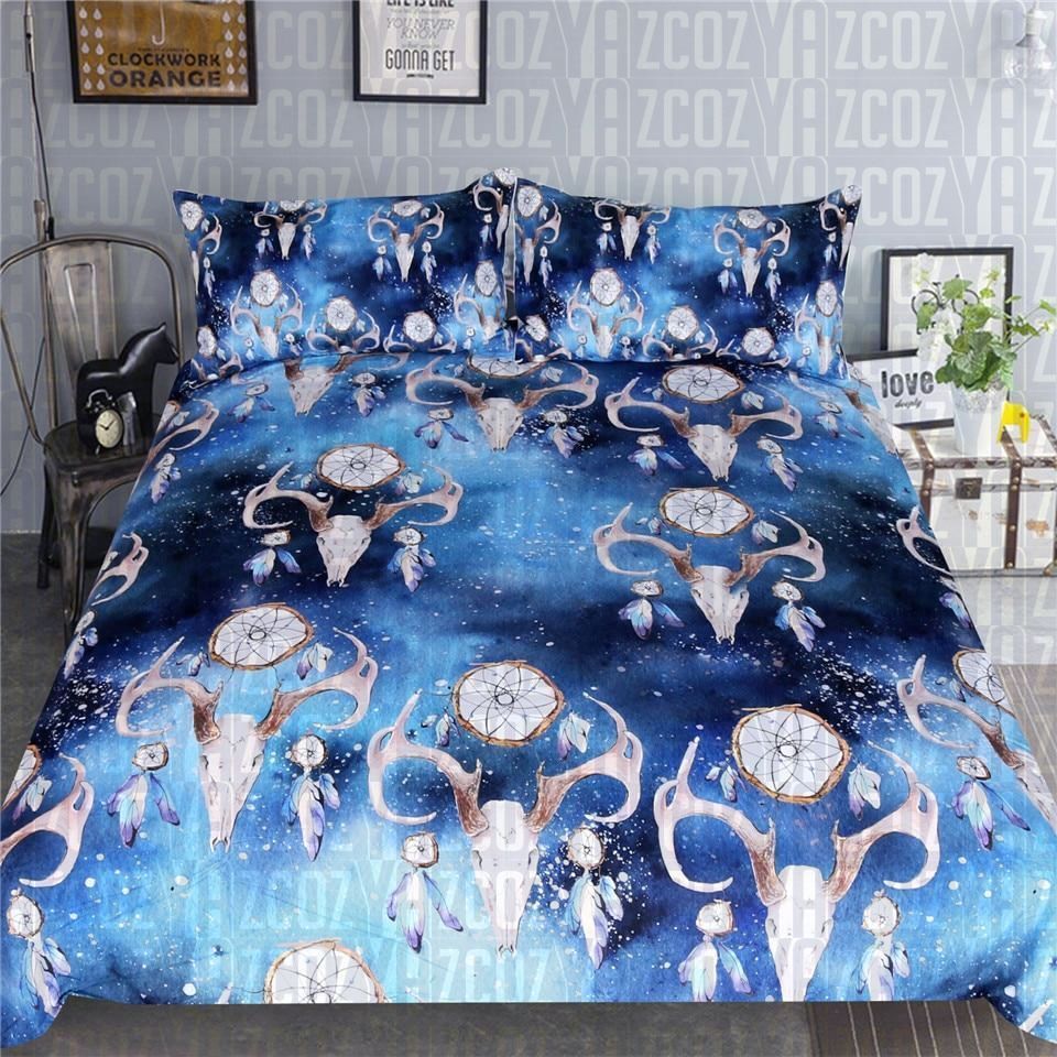 Bull Head Galaxy Skull Bedding Set