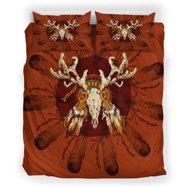 Bull Head Native American Bedding Set