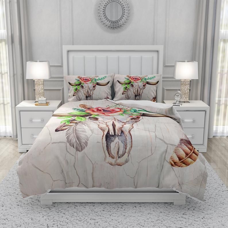 Bull Skull Bedding Set