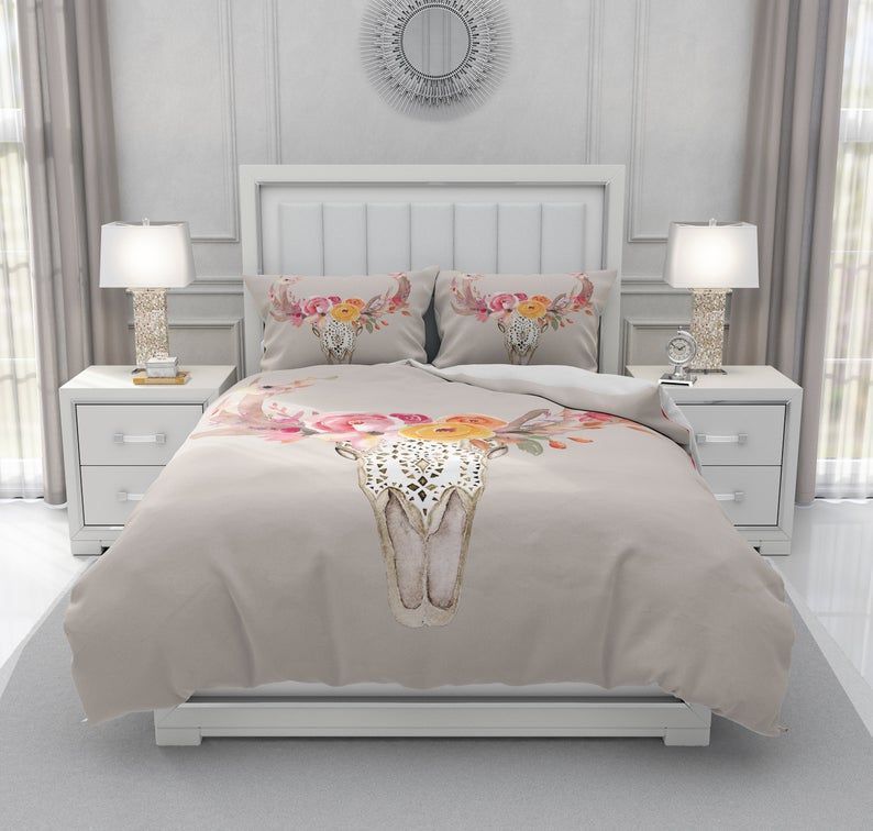Bull Skull Bedding Set