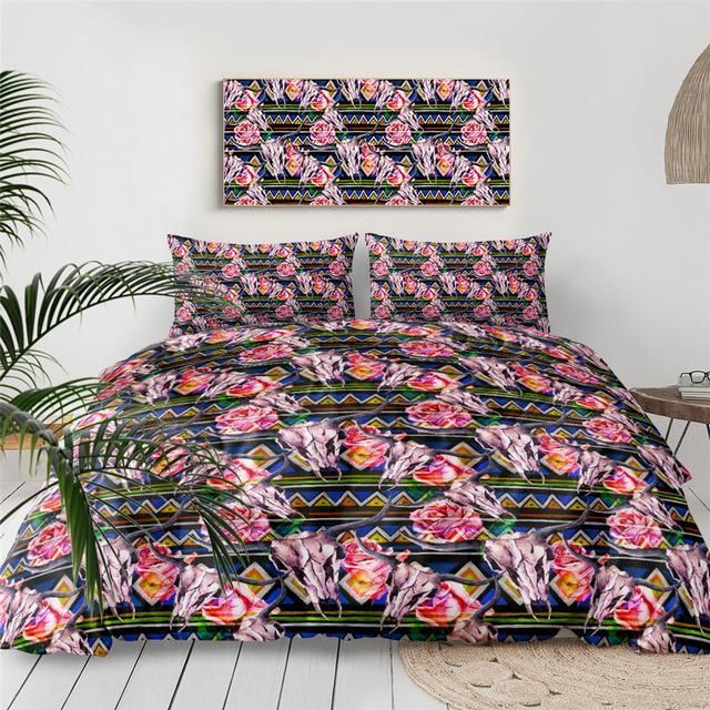 Bull Skull Design Bedding Set