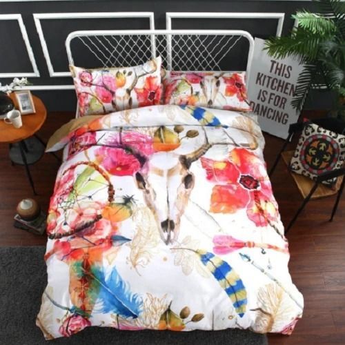 Bull Skull Dream Catcher Bedding Set