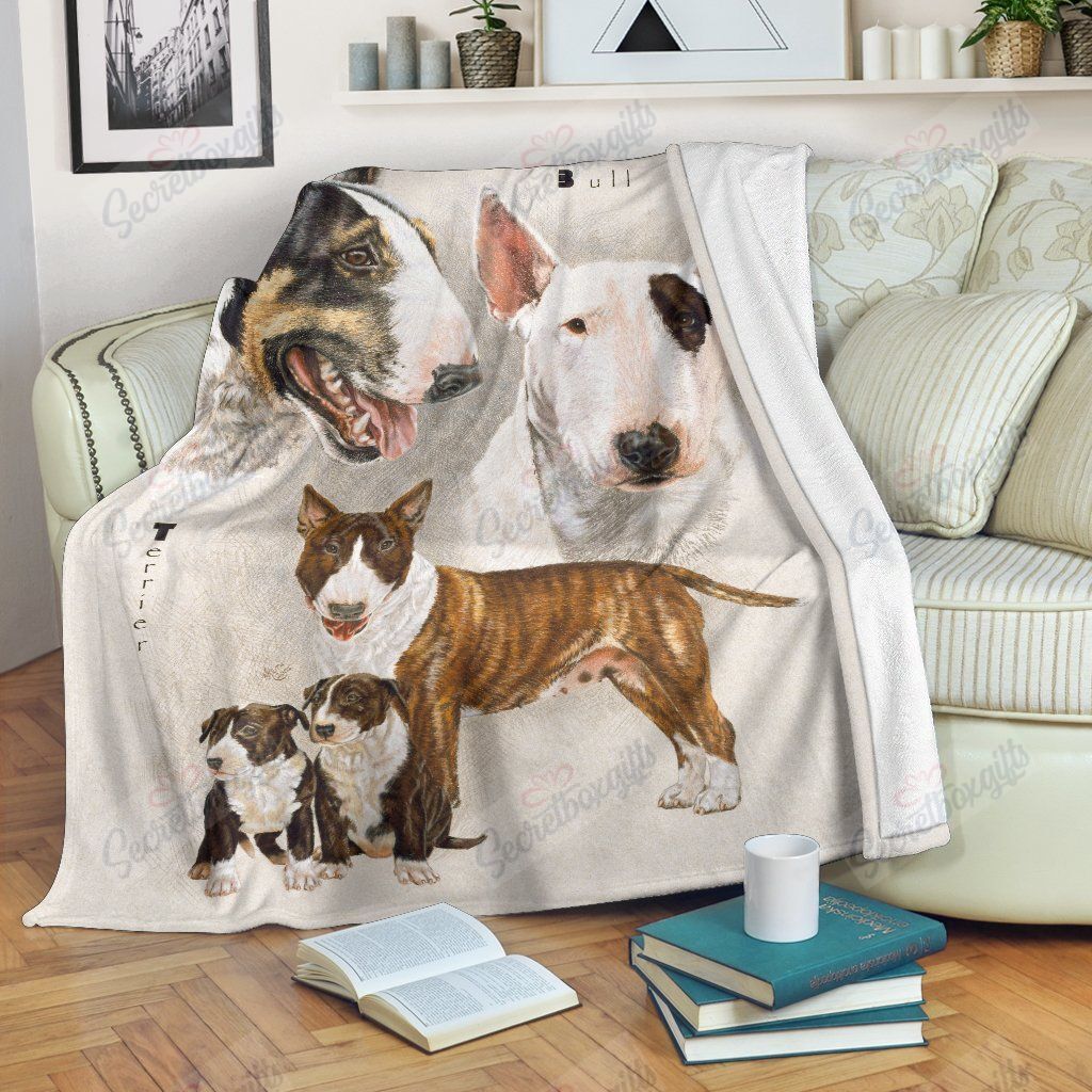 Bull Terrier Fleece Blanket
