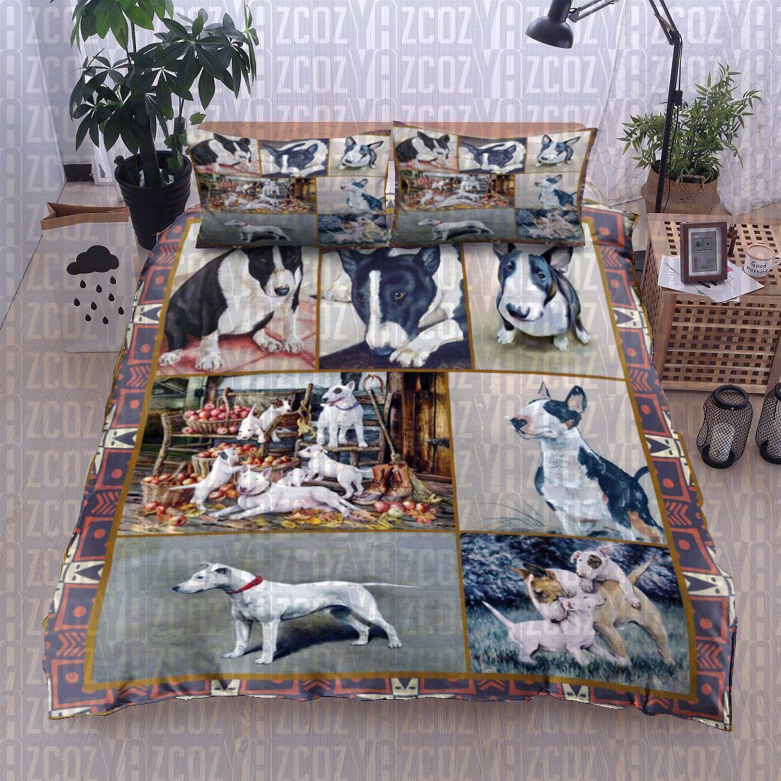 Bull Terrier Dog Bedding Set
