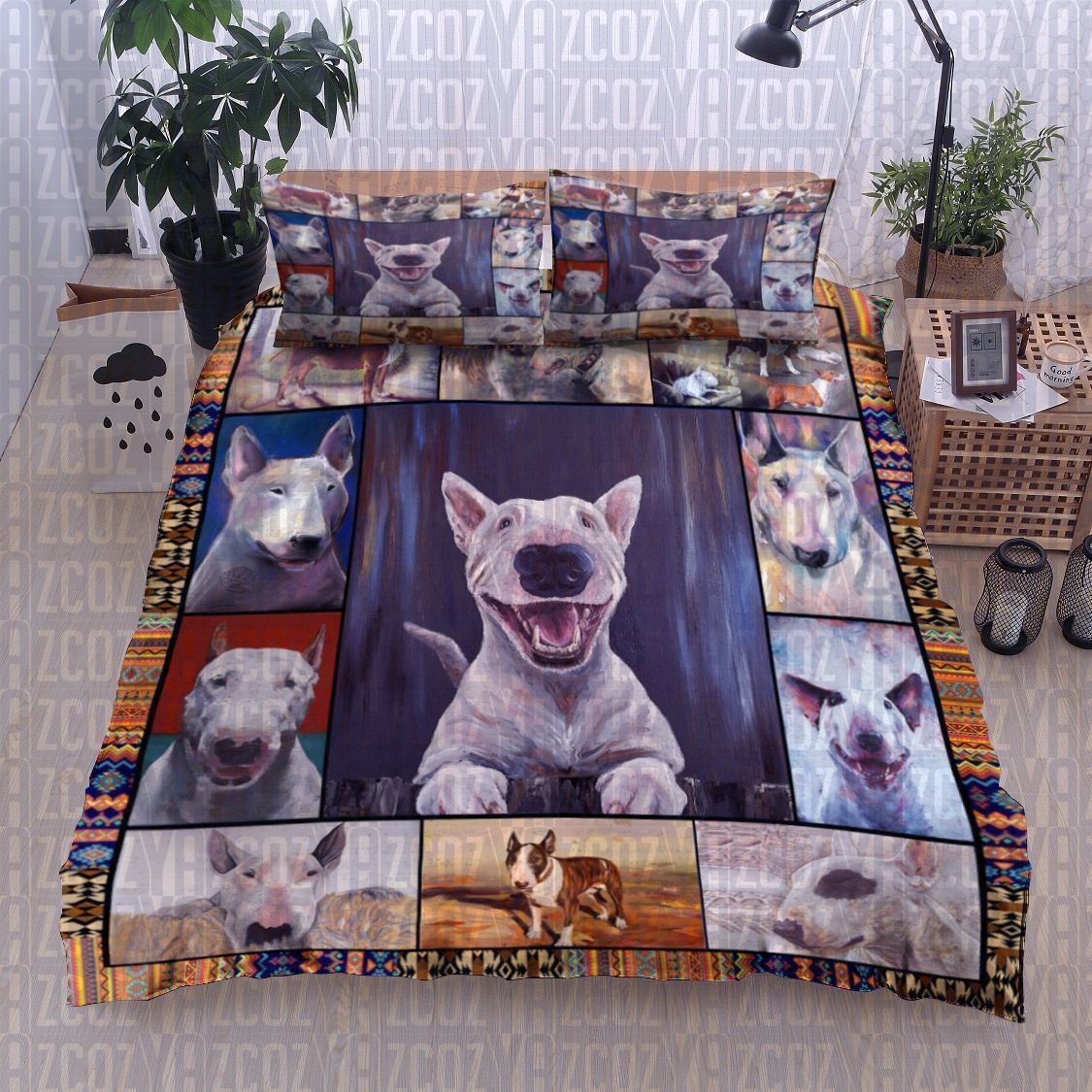Bull Terrier Dog Bedding Set