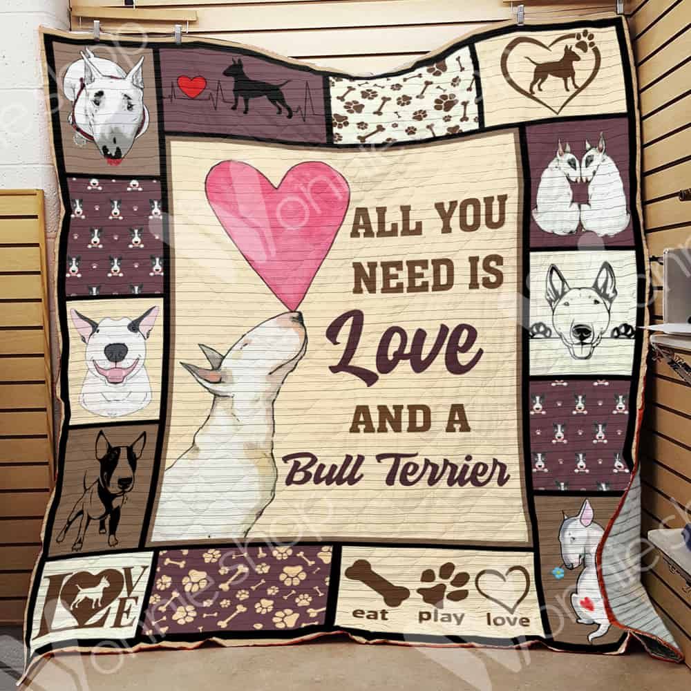 Bull Terrier Dog LNT0312044 Quilt Blanket