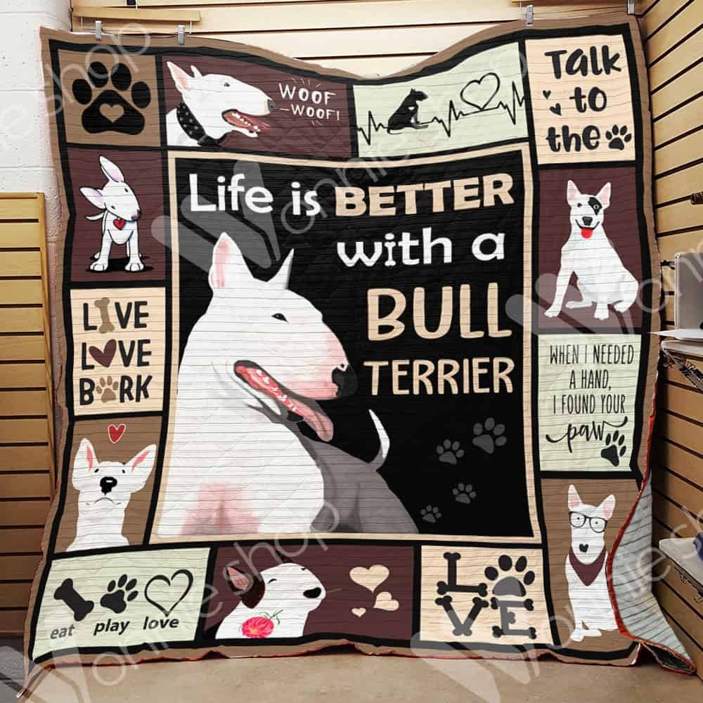 Bull Terrier Dog Quilt Blanket DHC0102879TD
