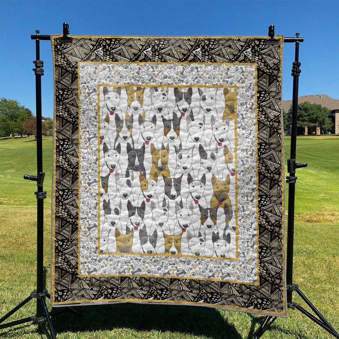 Bull Terrier Dog TD2709111 Quilt Blanket