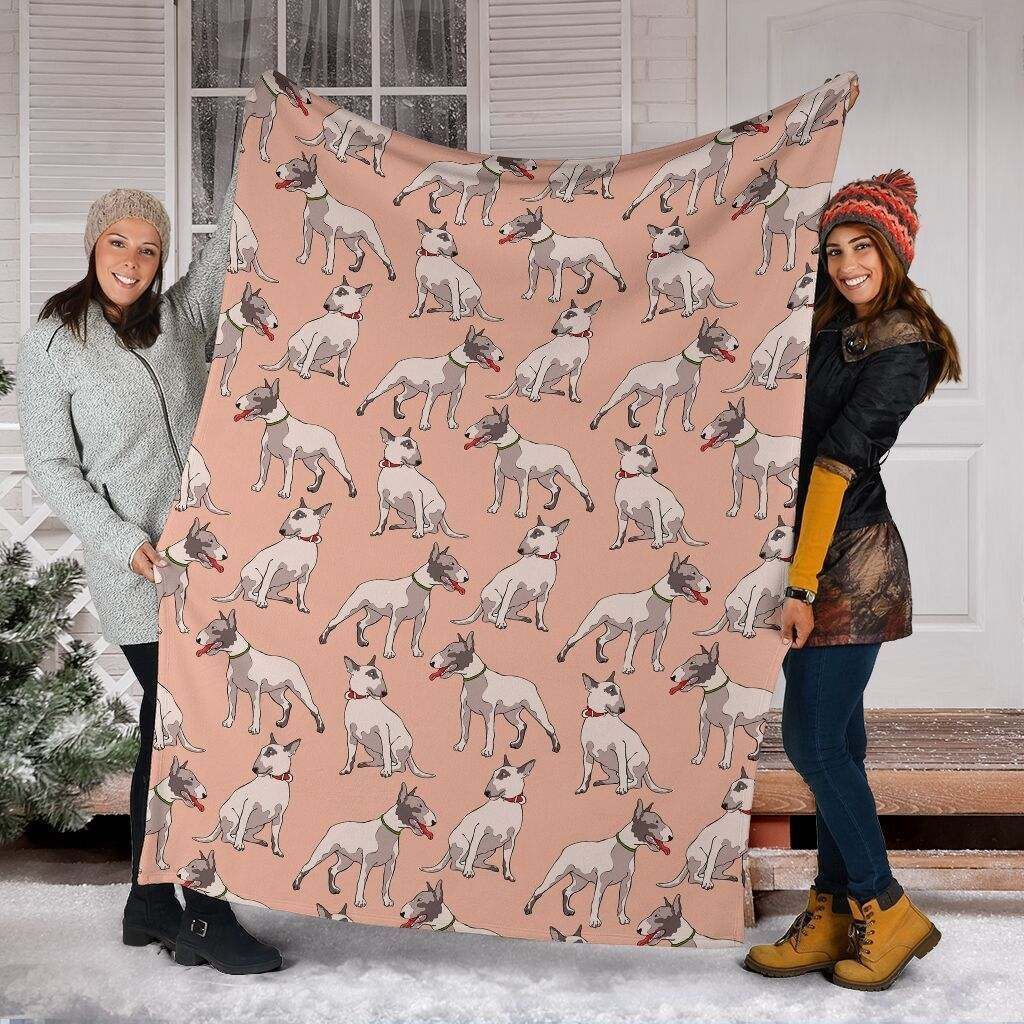 Bull Terrier Sherpa Fleece Blanket