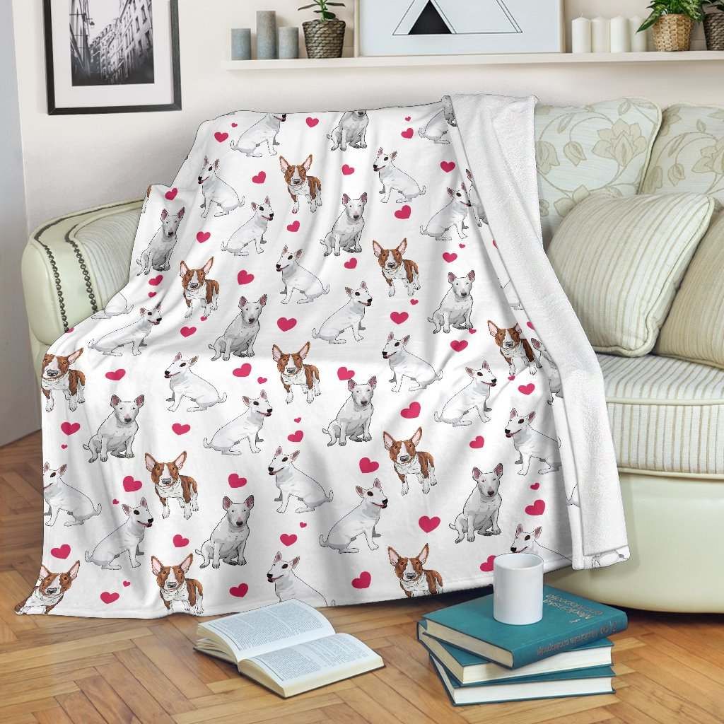 Bull Terrier Heart Blanket