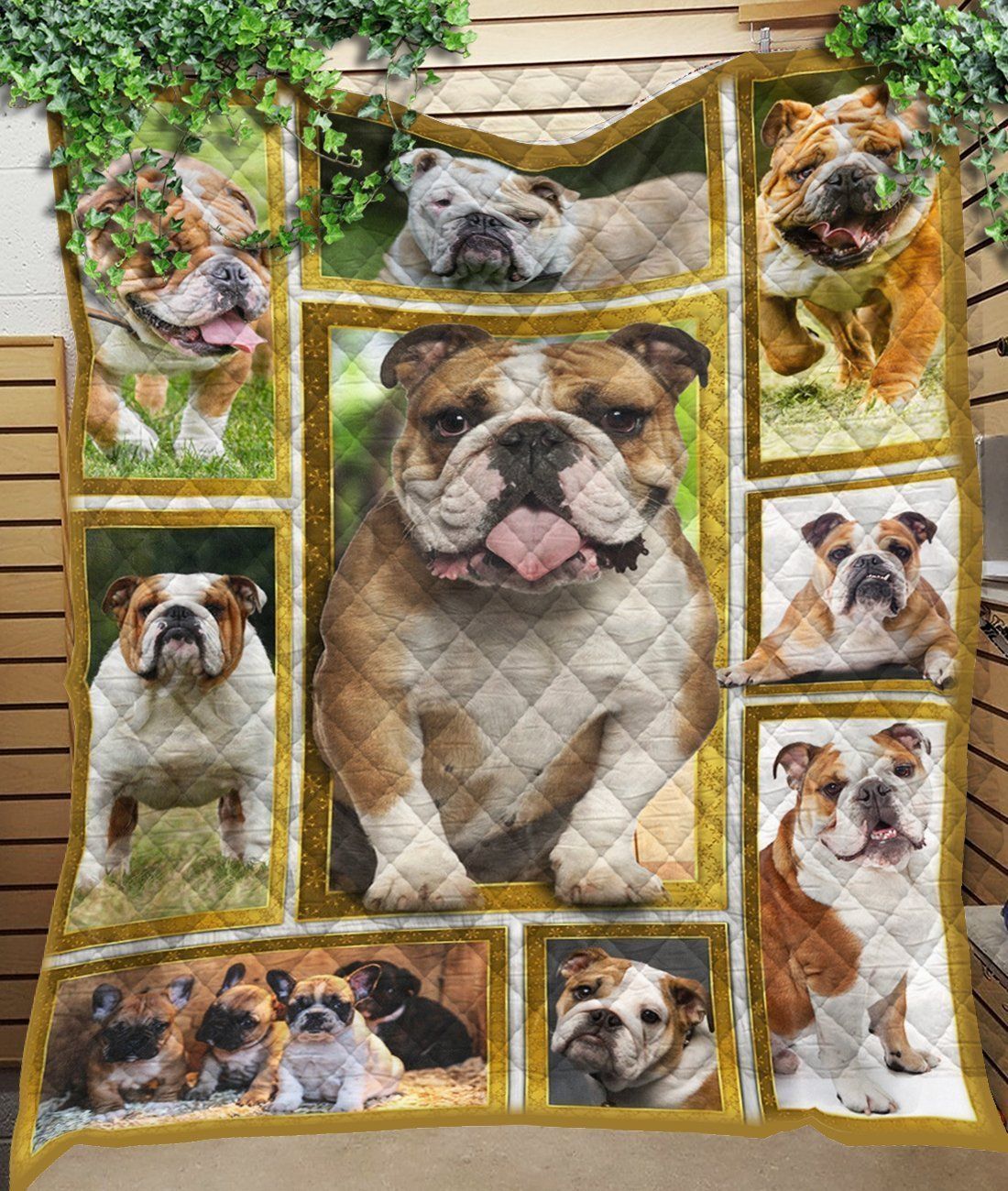 Bulldog 3D Gift For Dog Lovers Quilt Blanket