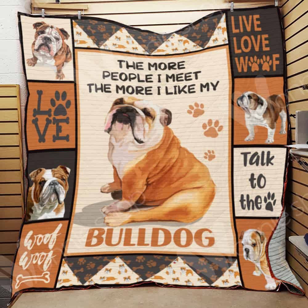 Bulldog Blanket LNT1512033 Quilt Blanket