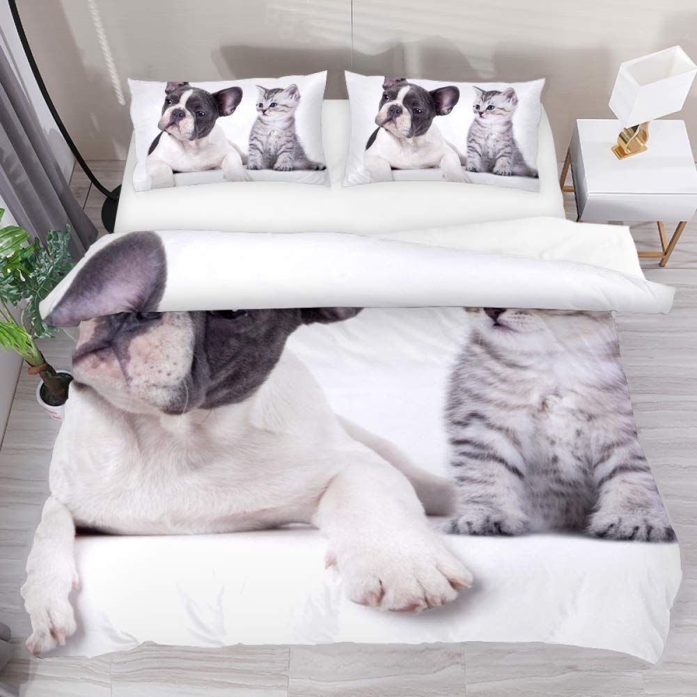 Bulldog Cat Bedding Set