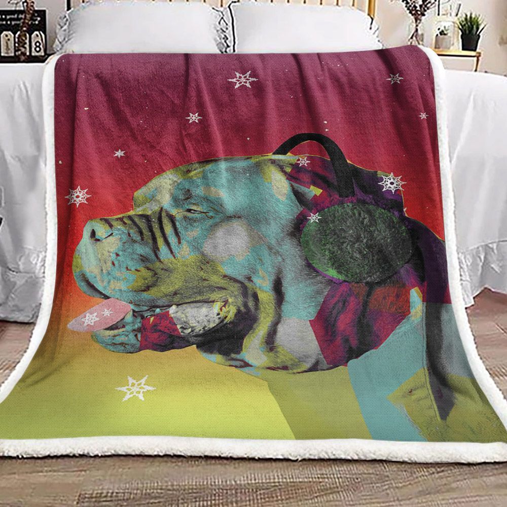 Bulldog Sherpa Fleece Blanket