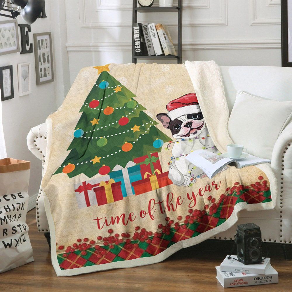 Bulldog Sherpa Fleece Blanket