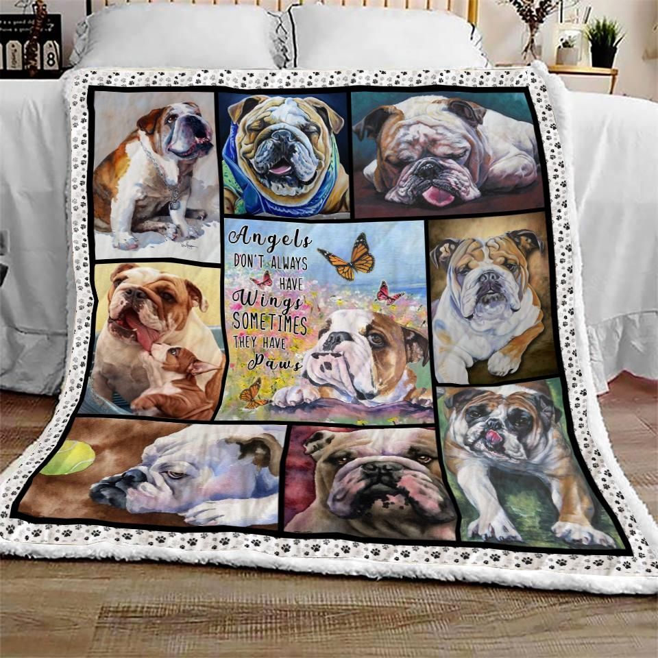 Bulldog Sherpa Fleece Blanket