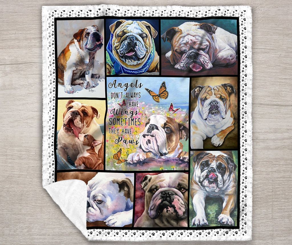 Bulldog Sherpa Fleece Blanket