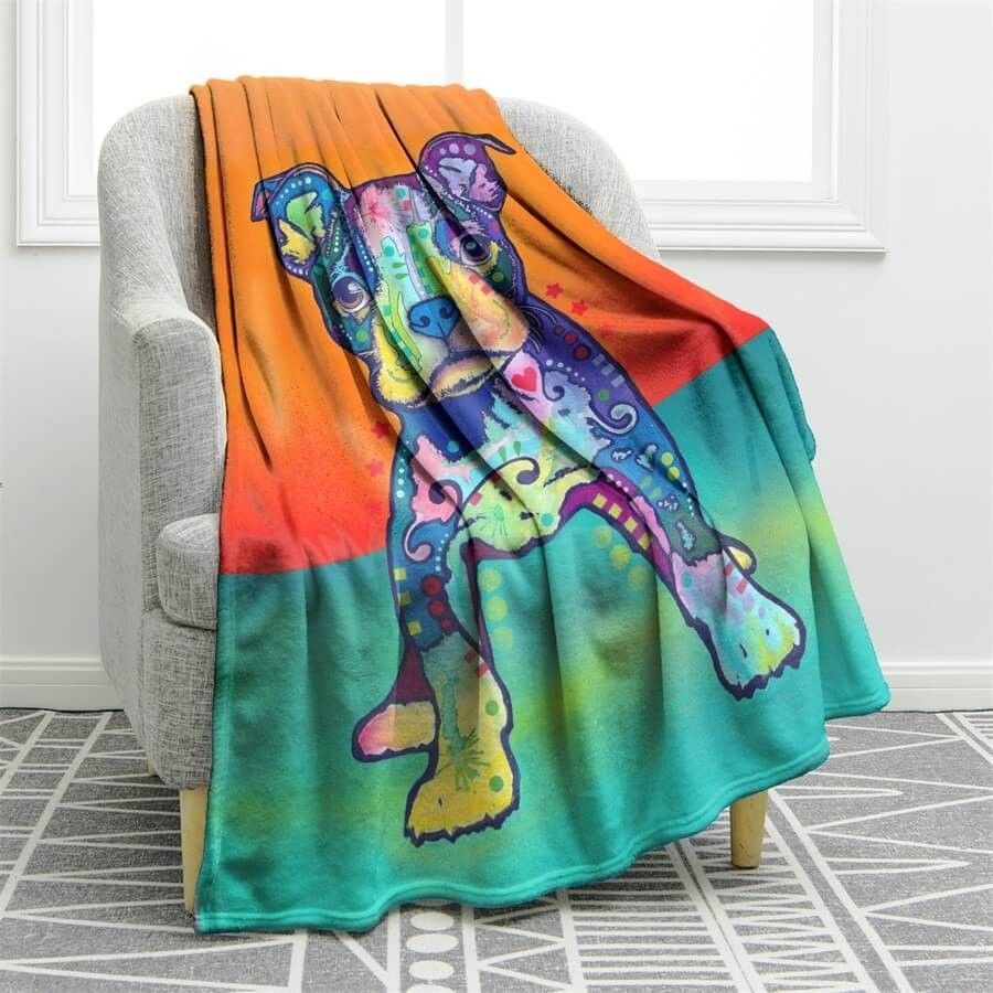 Bulldog Sherpa Fleece Blanket