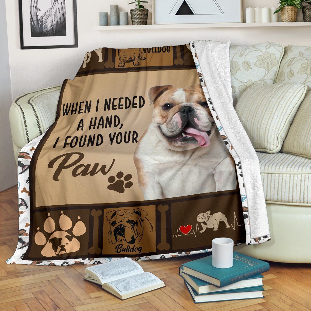 Bulldog Sherpa Fleece Blanket
