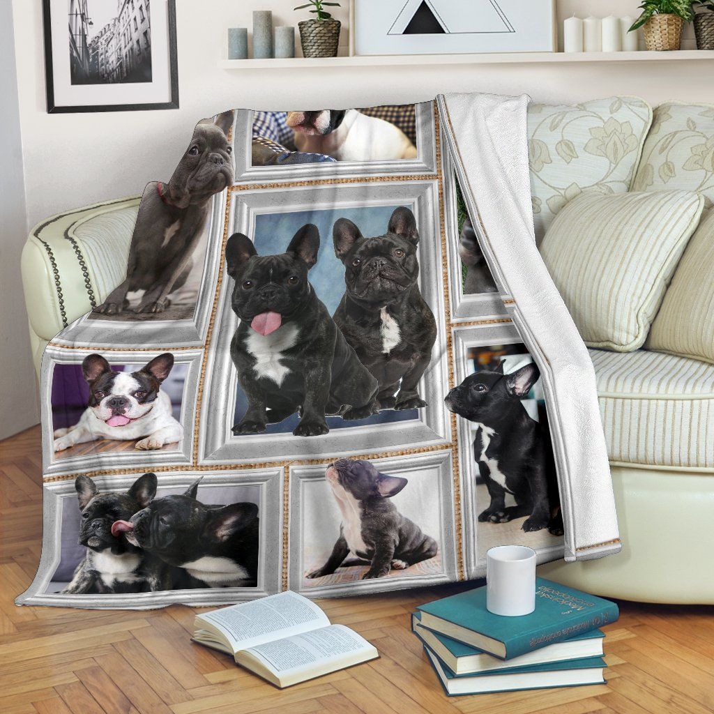 Bulldog Sherpa Fleece Blanket